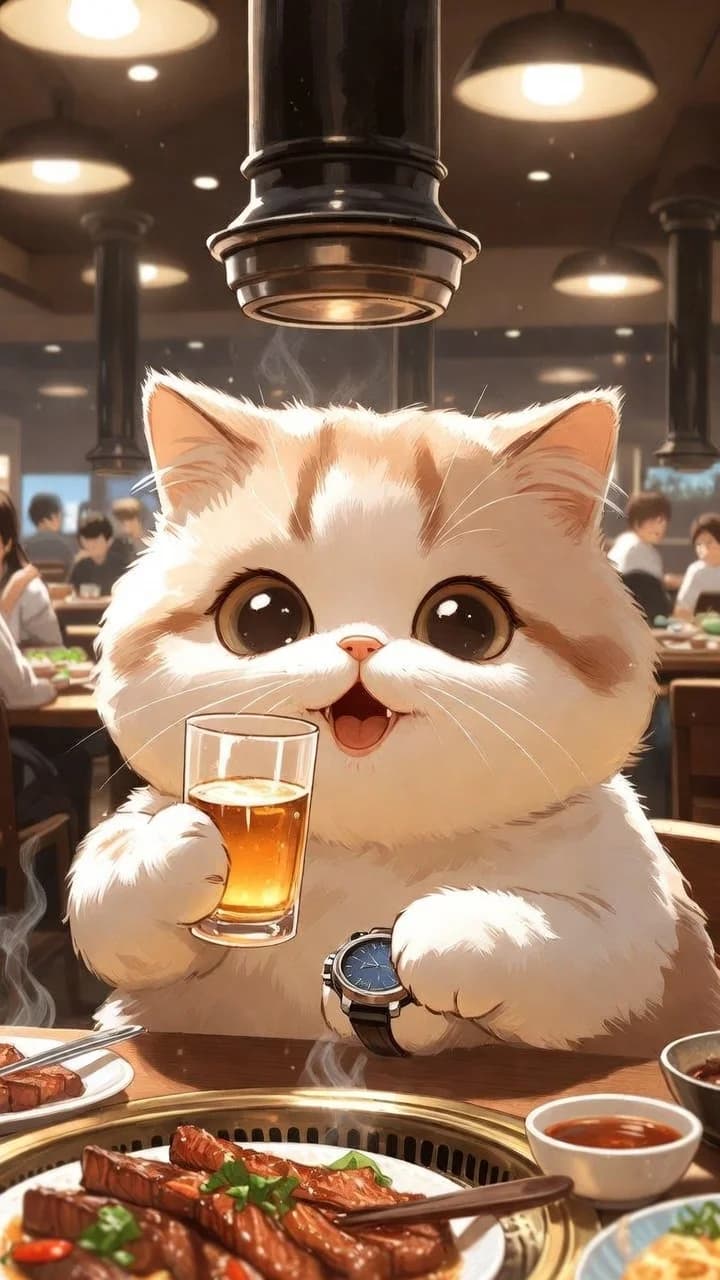 회식 참석냥