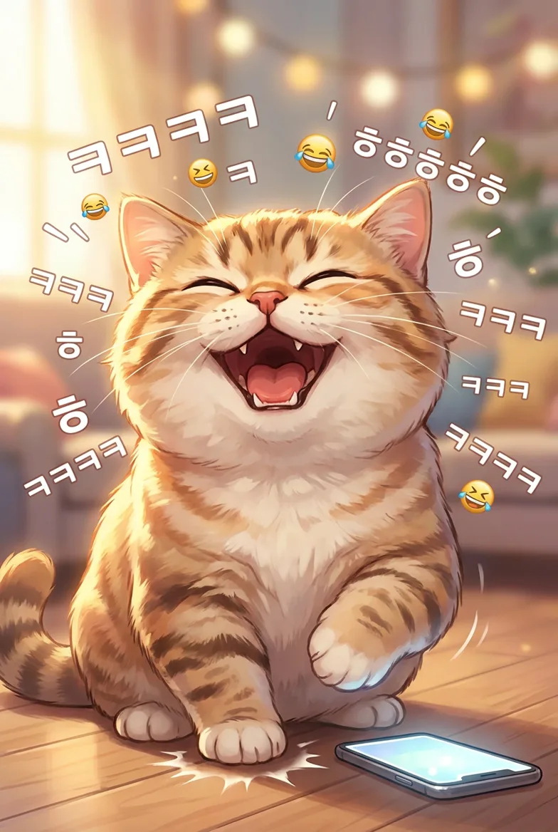 ㅋㅋ리액션냥 — 단톡방 속 나의 캐릭터는? 결과 카드
