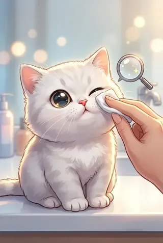 고양이 눈곱 색깔로 눈 건강 읽는 법
